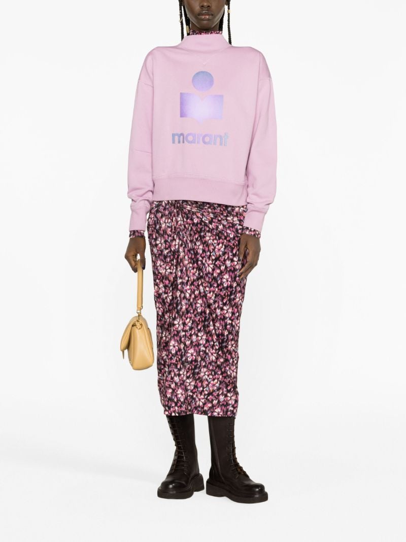 Pink Moby Logo Cotton Sweatshirt
