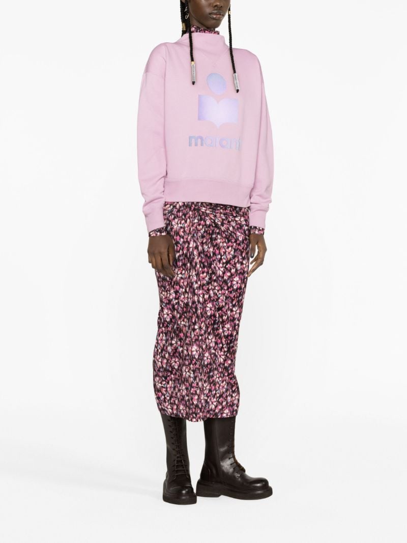 Pink Moby Logo Cotton Sweatshirt