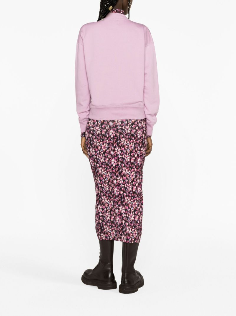 Pink Moby Logo Cotton Sweatshirt