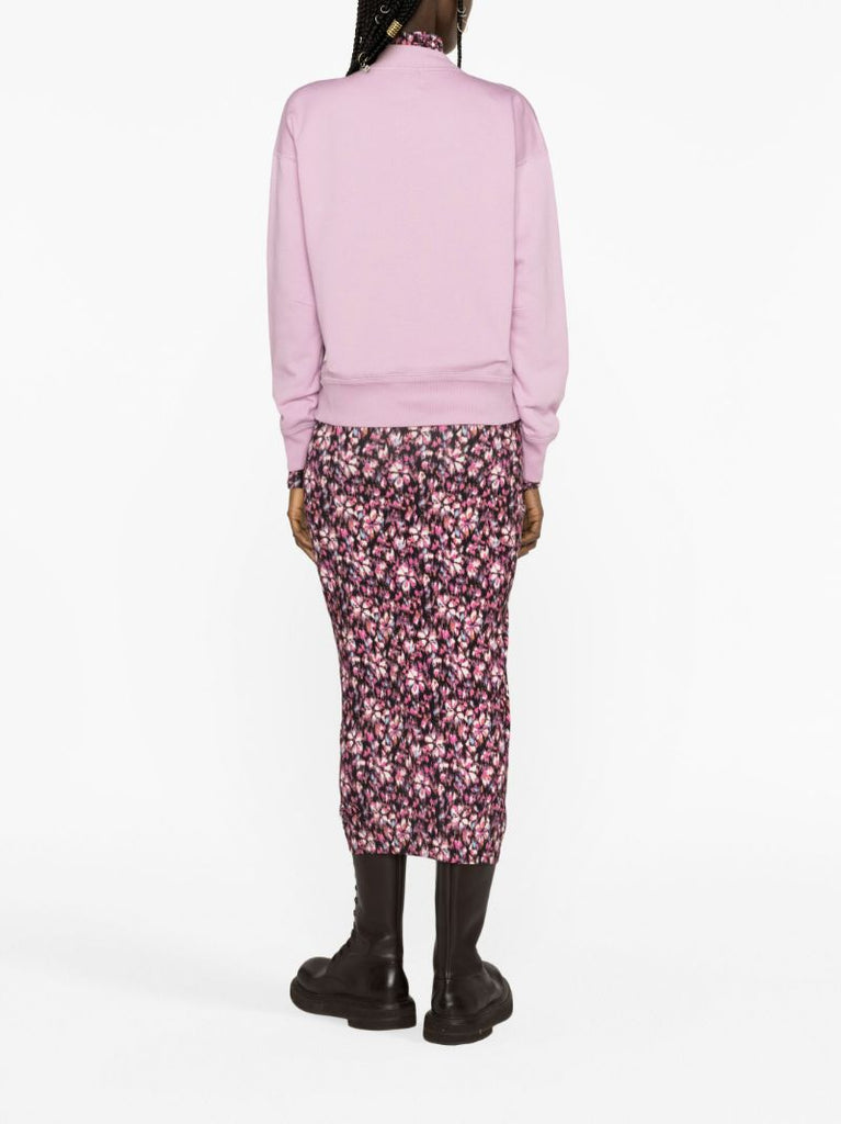 Pink Moby Logo Cotton Sweatshirt