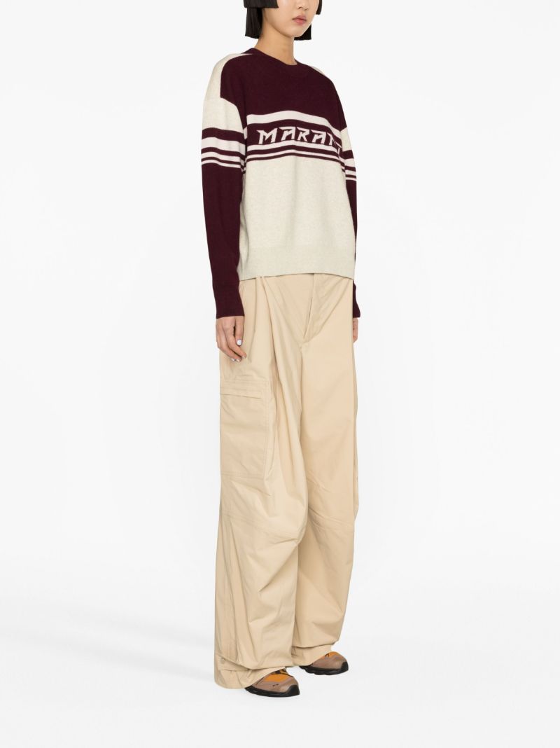Purple Allie Logo-intarsia Sweater