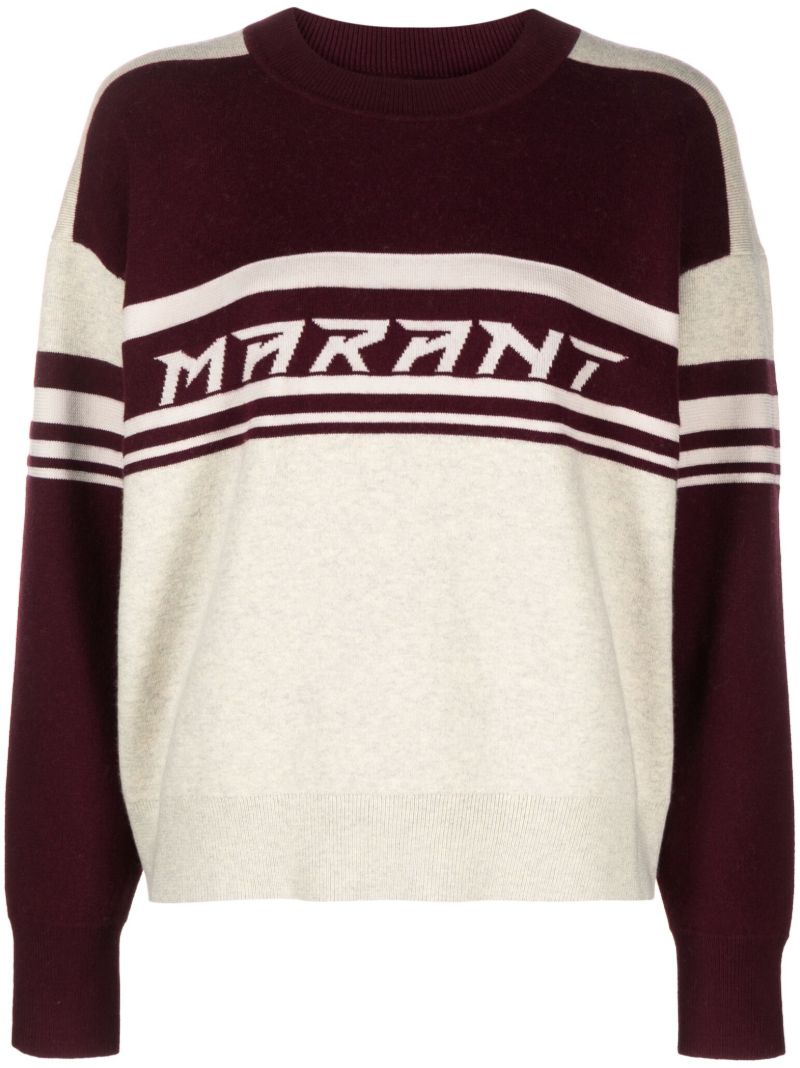 Purple Allie Logo-intarsia Sweater