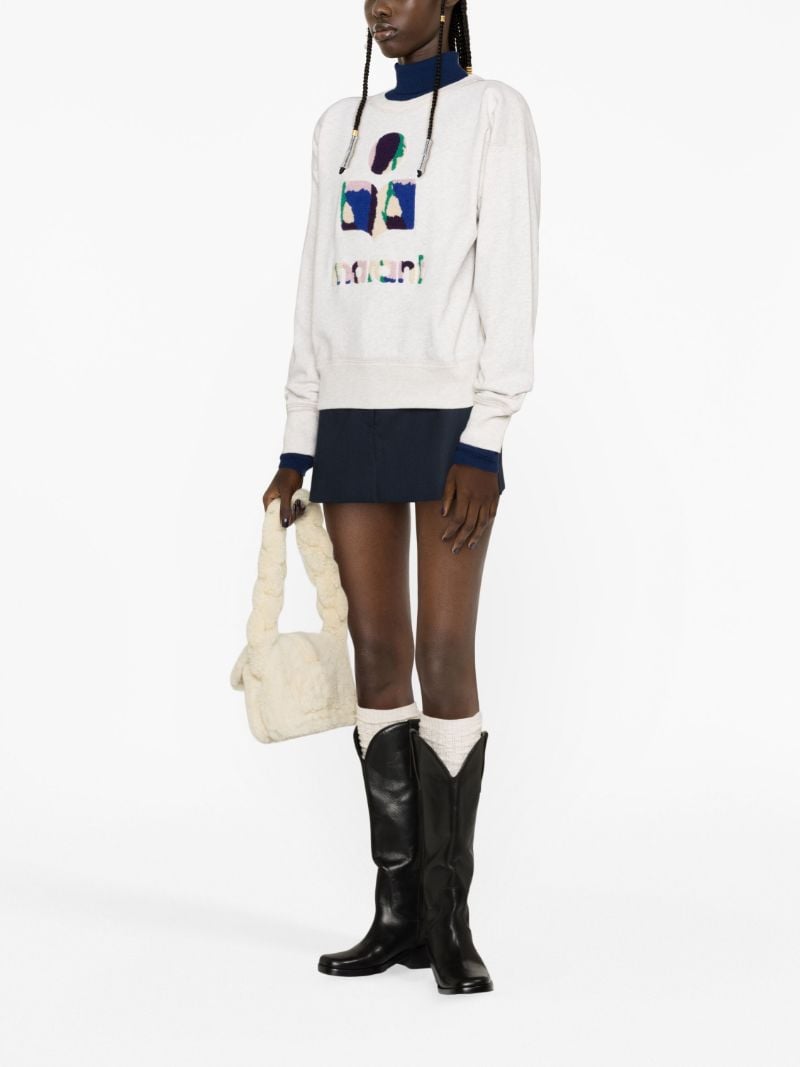 Grey Mobyli Logo-appliquÃ_x0083_Â© Sweatshirt