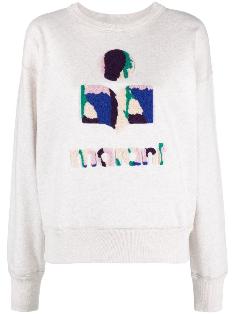 Grey Mobyli Logo-appliquÃ_x0083_Â© Sweatshirt