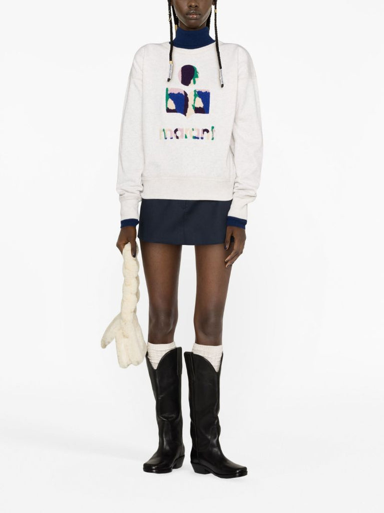 Grey Mobyli Logo-appliquÃ_x0083_Â© Sweatshirt
