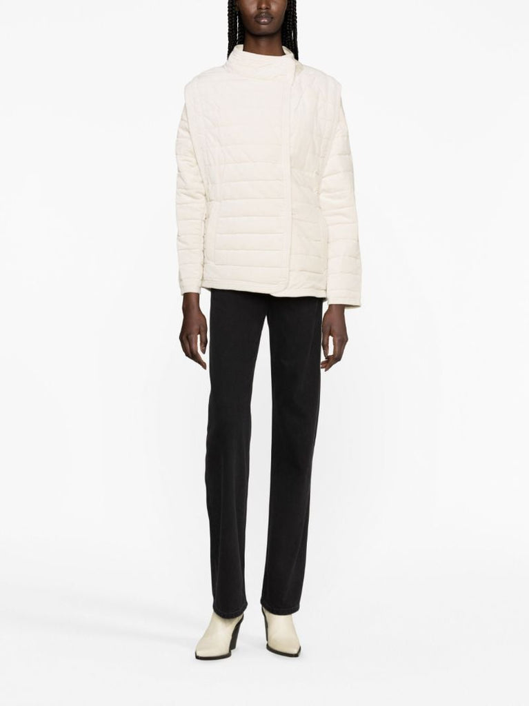 Neutral Areta Quilted Cotton Jacket