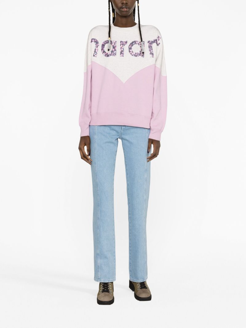 Pink Houston Logo Cotton Sweatshirt
