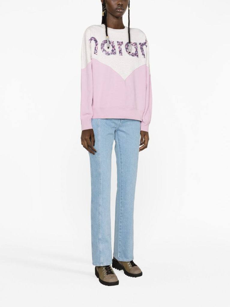 Pink Houston Logo Cotton Sweatshirt