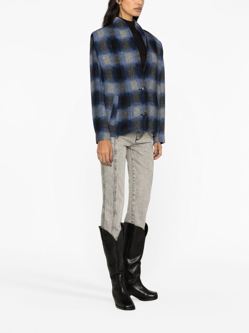 Blue Drogo Plaid Pattern Jacket