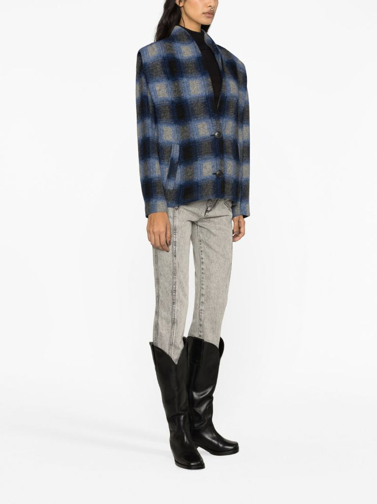 Blue Drogo Plaid Pattern Jacket