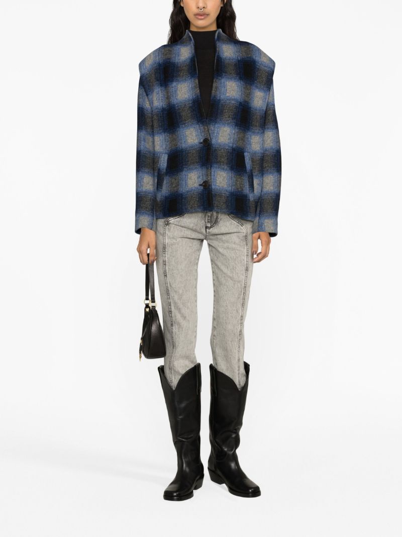 Blue Drogo Plaid Pattern Jacket