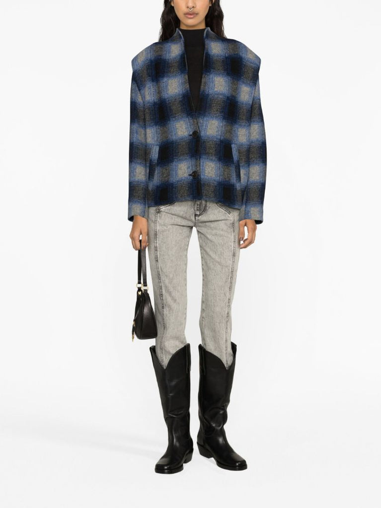Blue Drogo Plaid Pattern Jacket