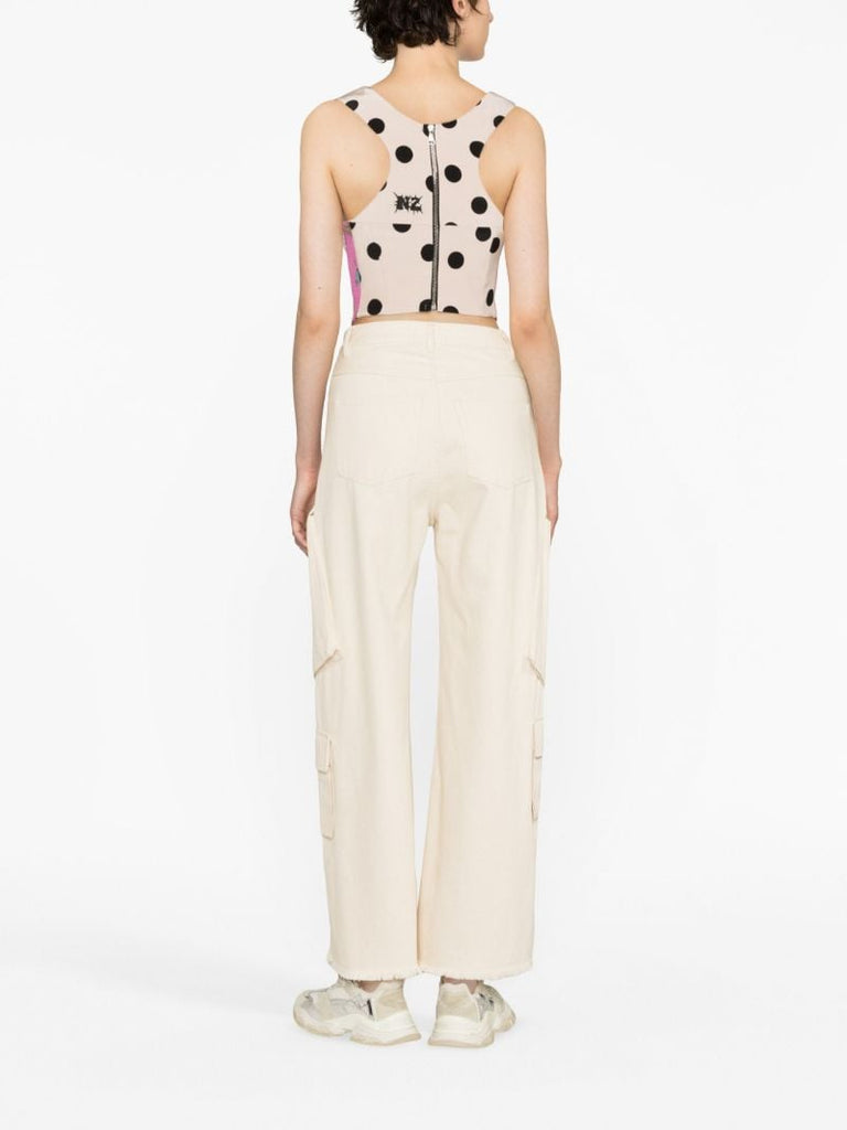 Pink Patchwork Corset Top