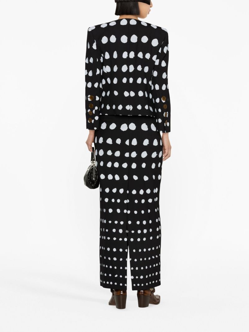 Black Iman Polka Dot Wool Jacket