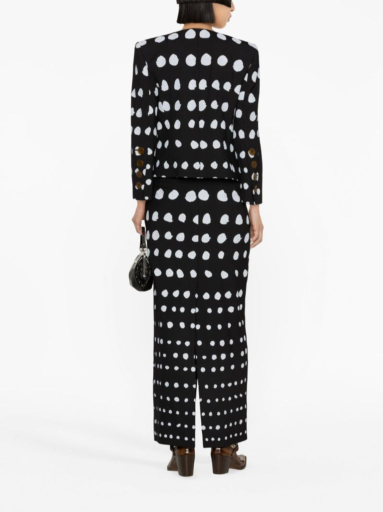 Black Iman Polka Dot Wool Jacket