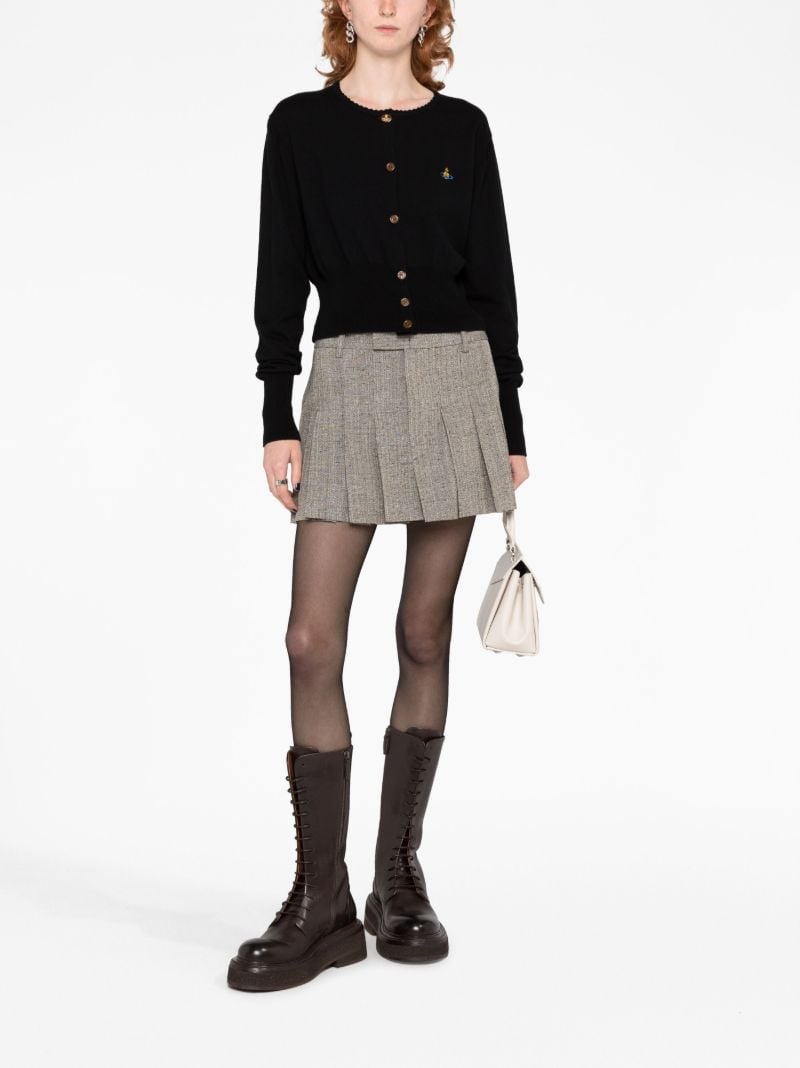 Black Bea Orb Embroidered Cropped Cardigan