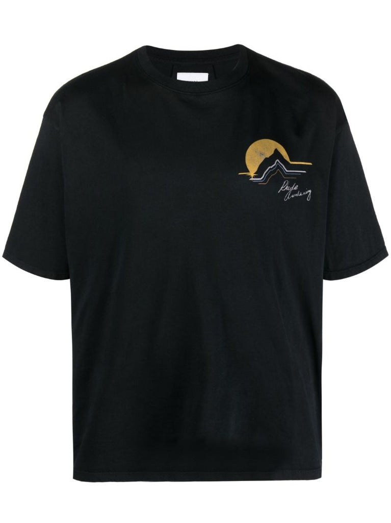 Black Rhude Awakening-print Cotton T-shirt