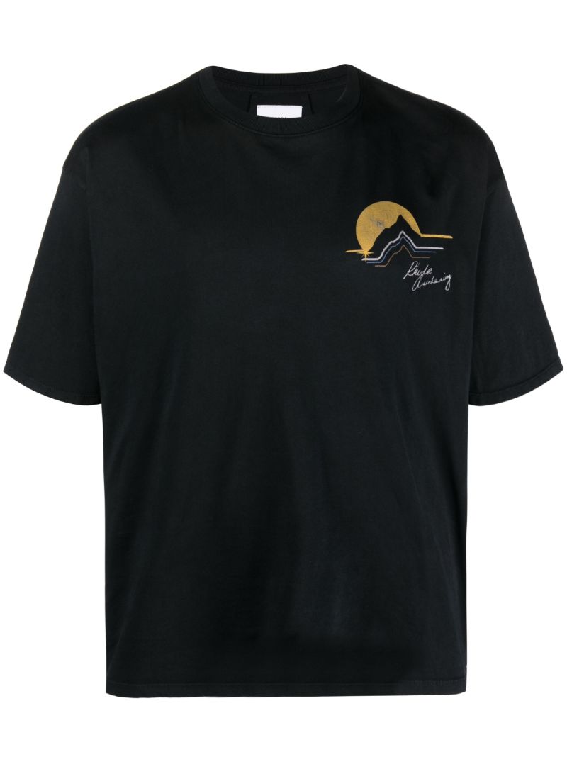 Black Rhude Awakening-print Cotton T-shirt