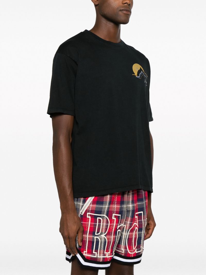 Black Rhude Awakening-print Cotton T-shirt