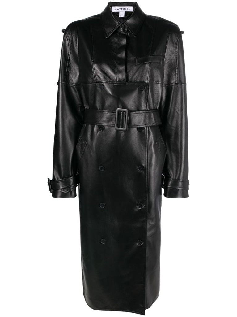 Black El Geometrytrench Coat