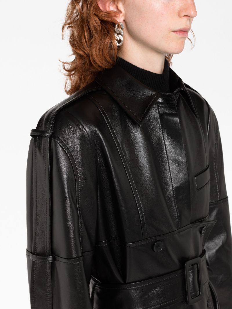 Black El Geometrytrench Coat