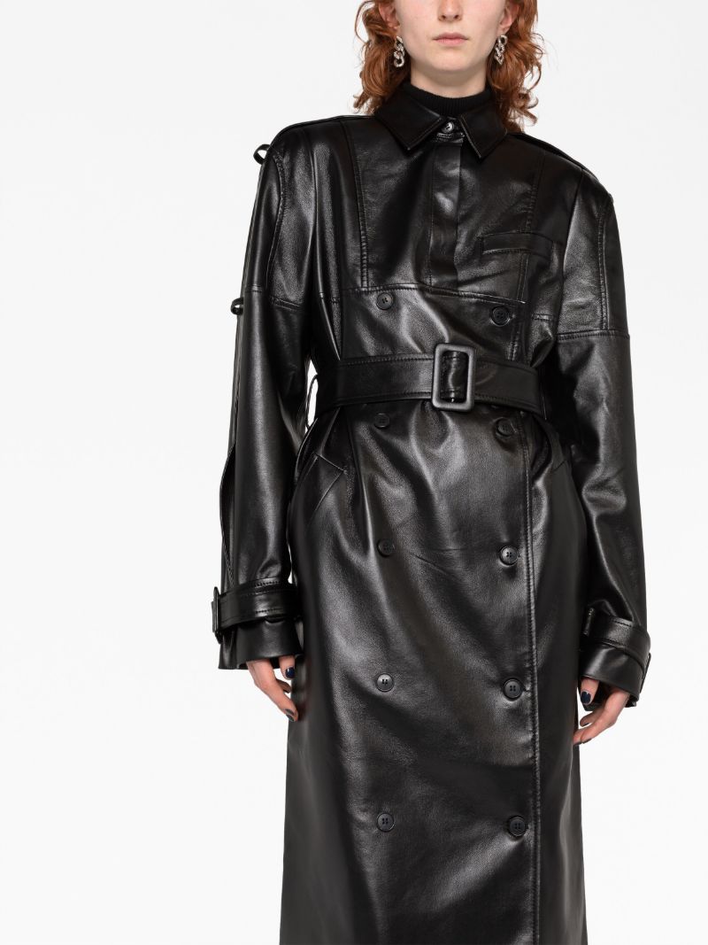 Black El Geometrytrench Coat