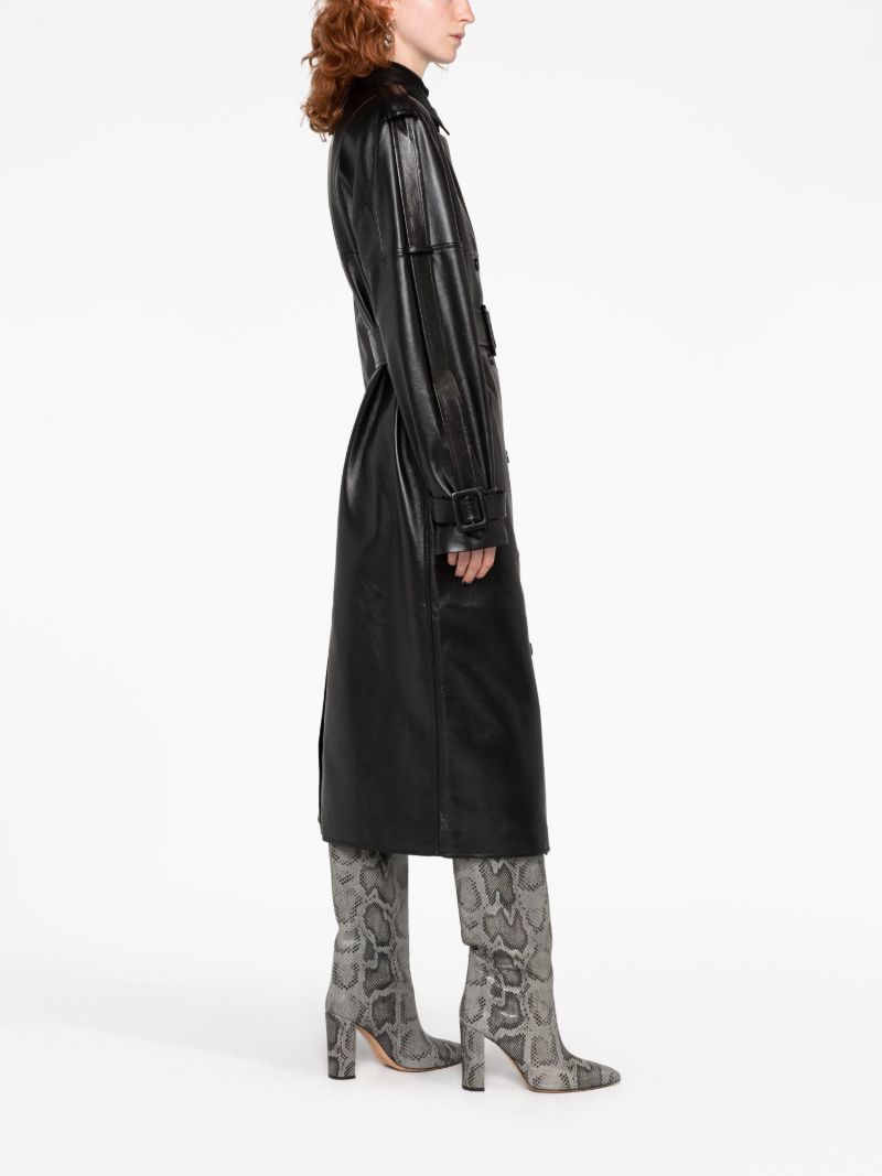 Black El Geometrytrench Coat