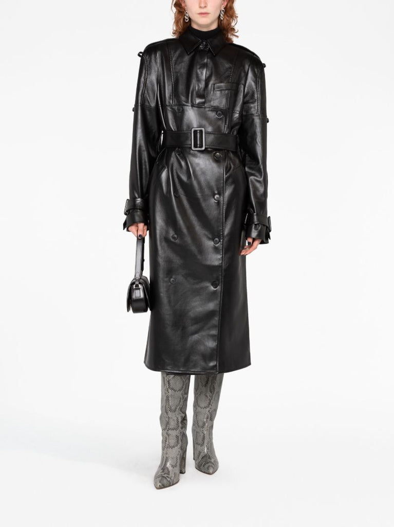 Black El Geometrytrench Coat