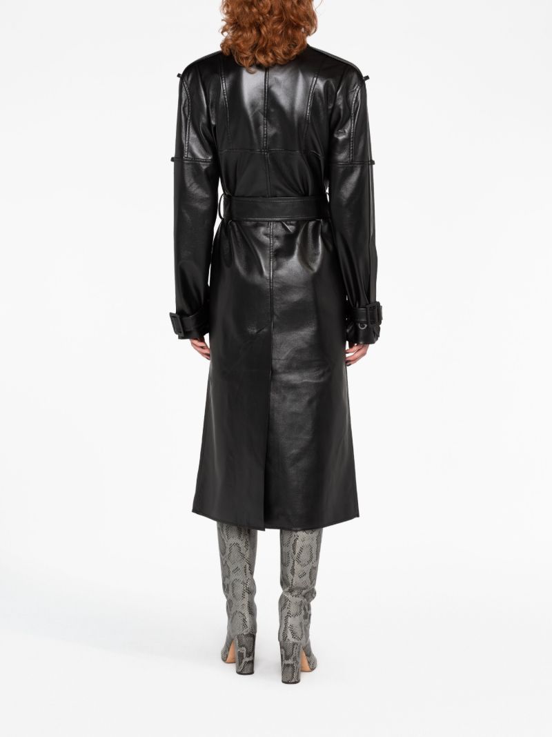 Black El Geometrytrench Coat