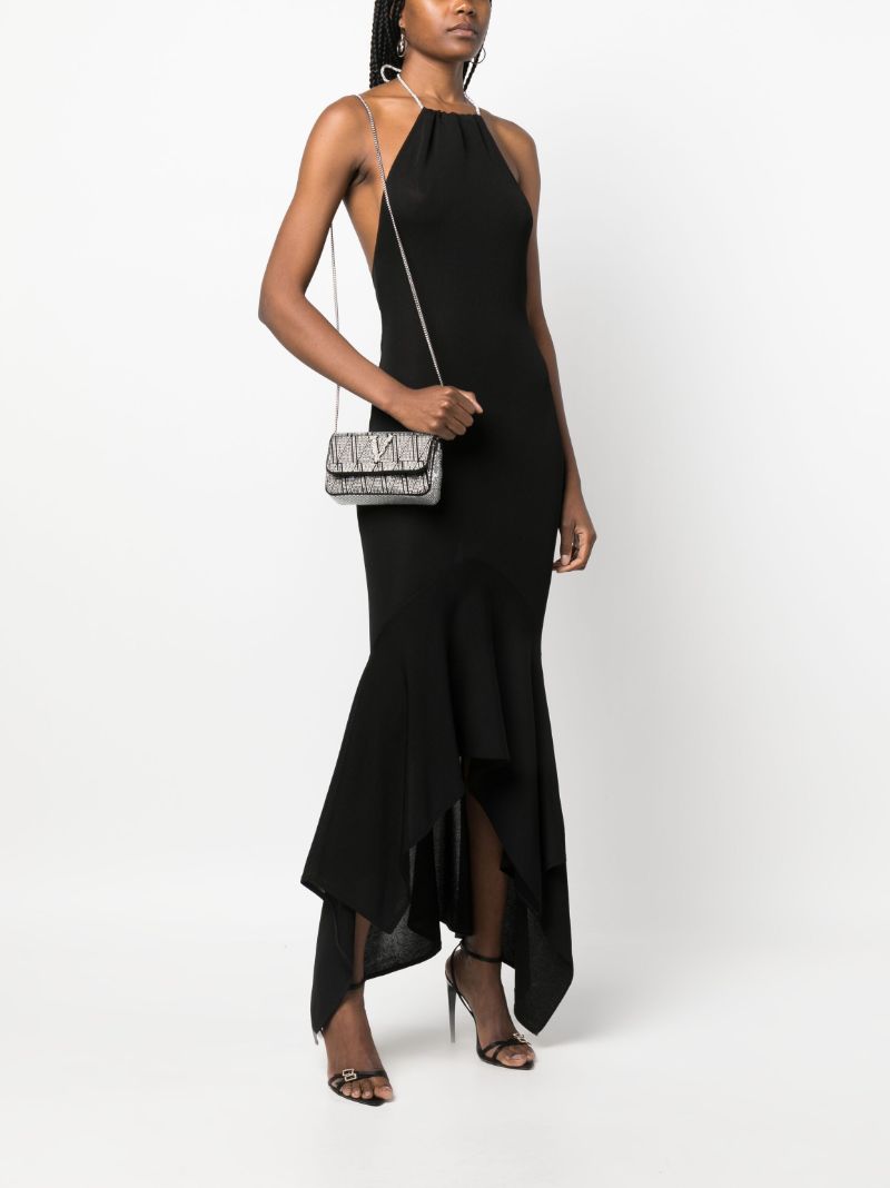Black Virtus Mini Crystal Shoulder Bag