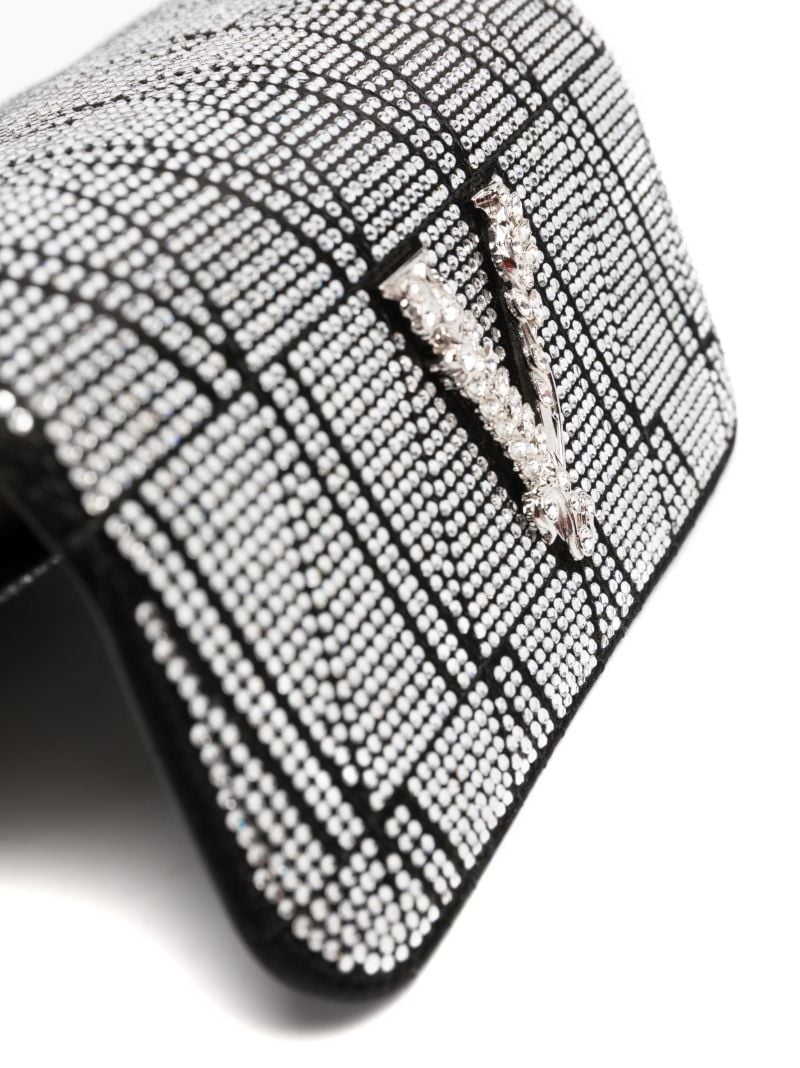 Black Virtus Mini Crystal Shoulder Bag