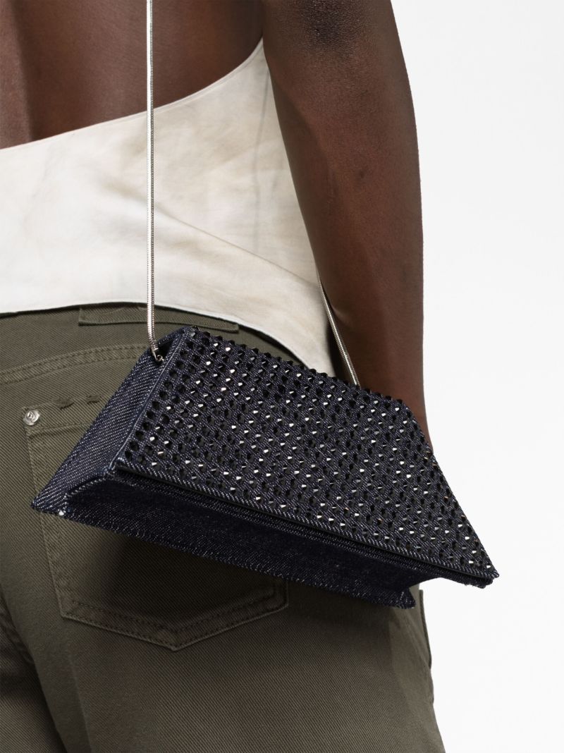 Blue Superamini Yigit Crystal Clutch Bag