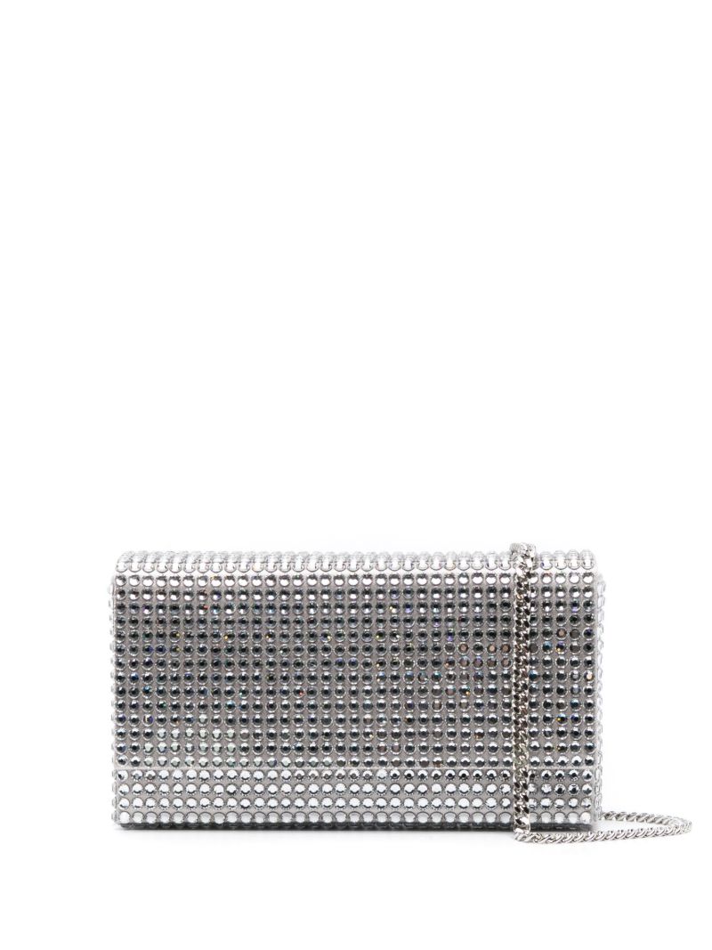 Silver Paloma Crystal Clutch Bag