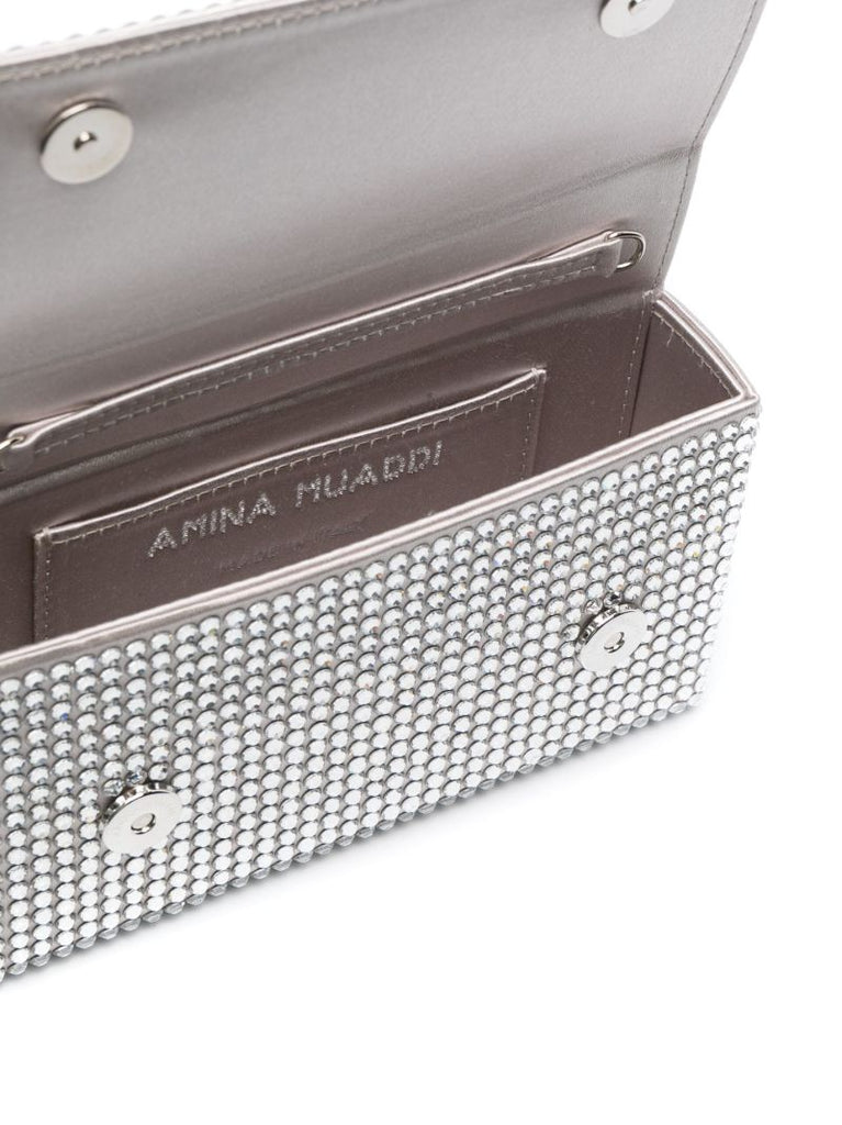 Silver Paloma Crystal Clutch Bag