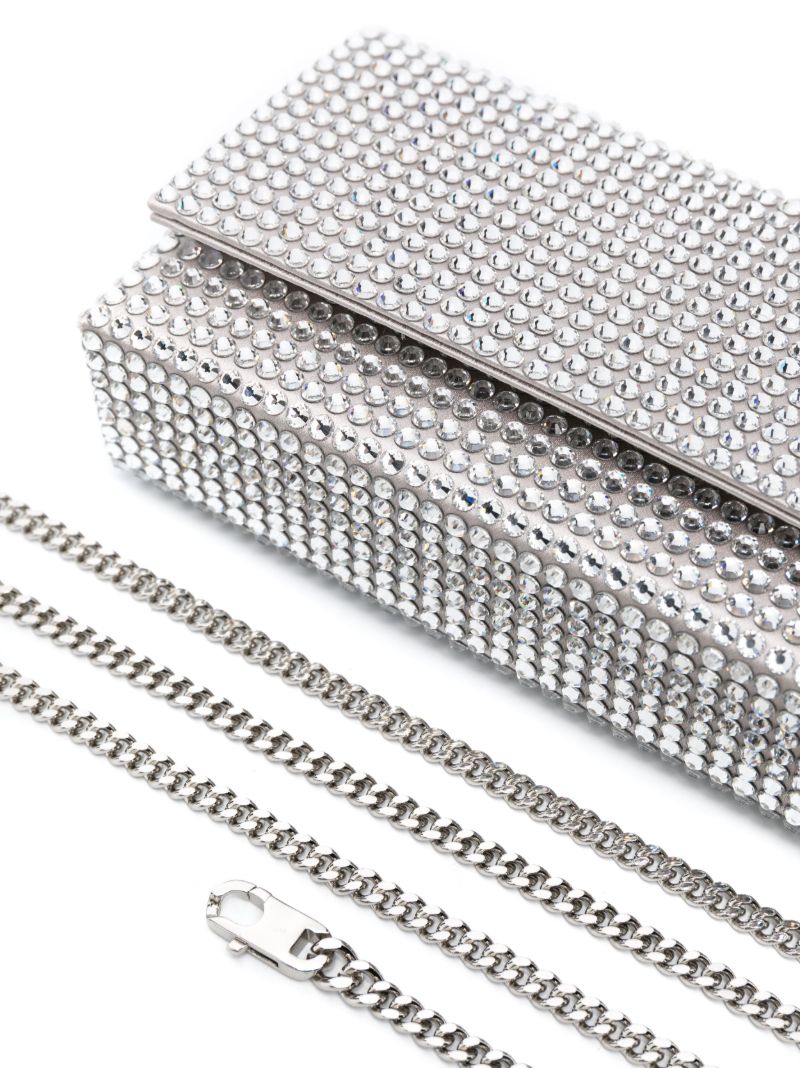 Silver Paloma Crystal Clutch Bag
