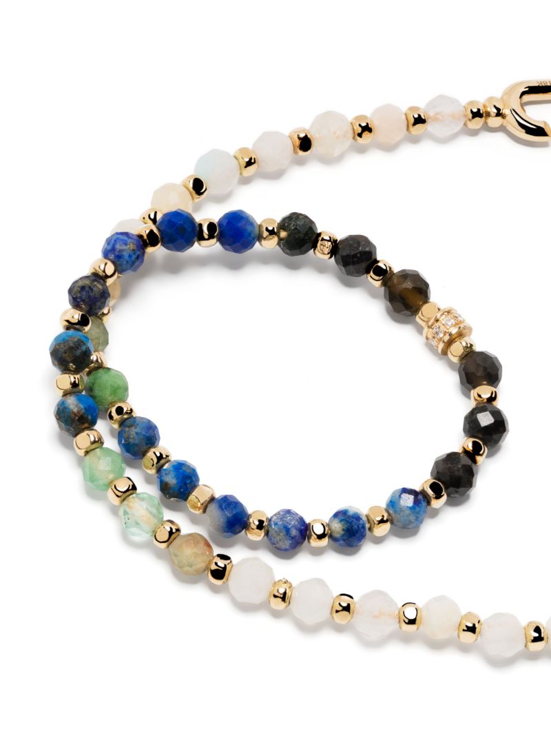 18k Yellow Gold Crystal and Diamond Bracelet