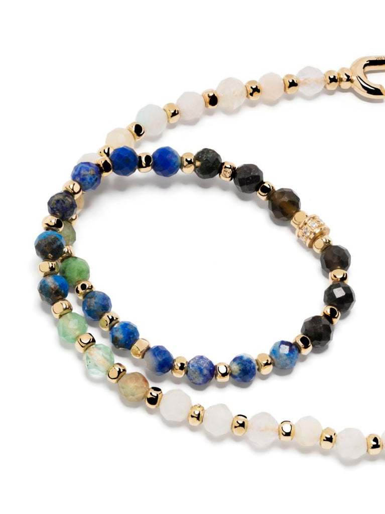 18k Yellow Gold Crystal and Diamond Bracelet
