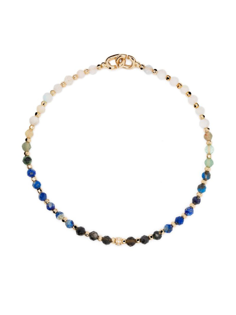 18k Yellow Gold Crystal and Diamond Bracelet
