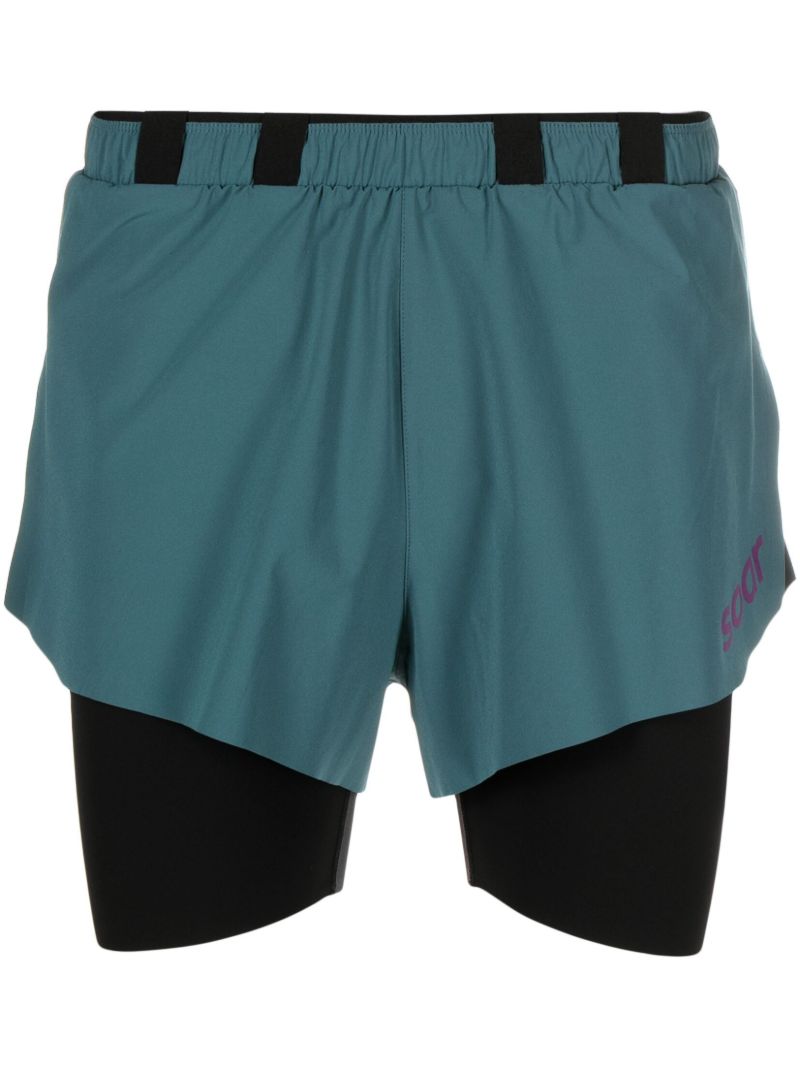 Green Trail Layered Shorts