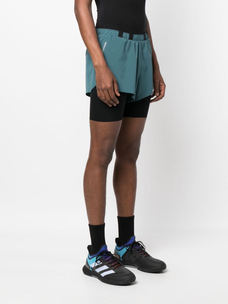 Green Trail Layered Shorts