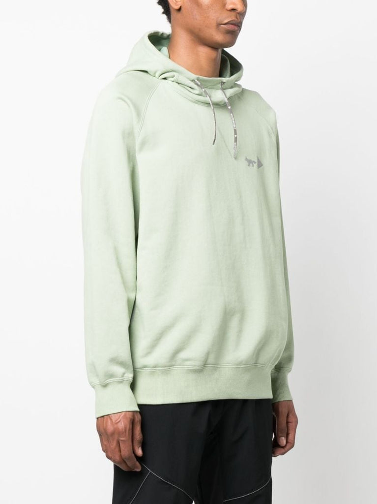 X Maison KitsunÃ_x0083_Â© Green Dry Cotton Hoodie