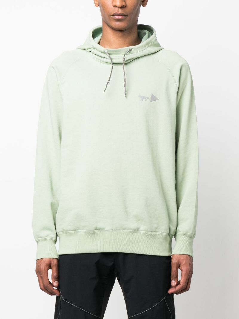 X Maison KitsunÃ_x0083_Â© Green Dry Cotton Hoodie