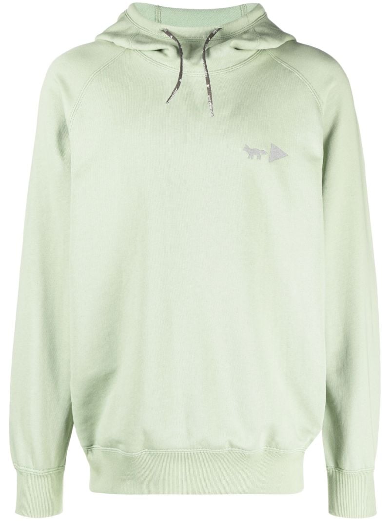 X Maison KitsunÃ_x0083_Â© Green Dry Cotton Hoodie