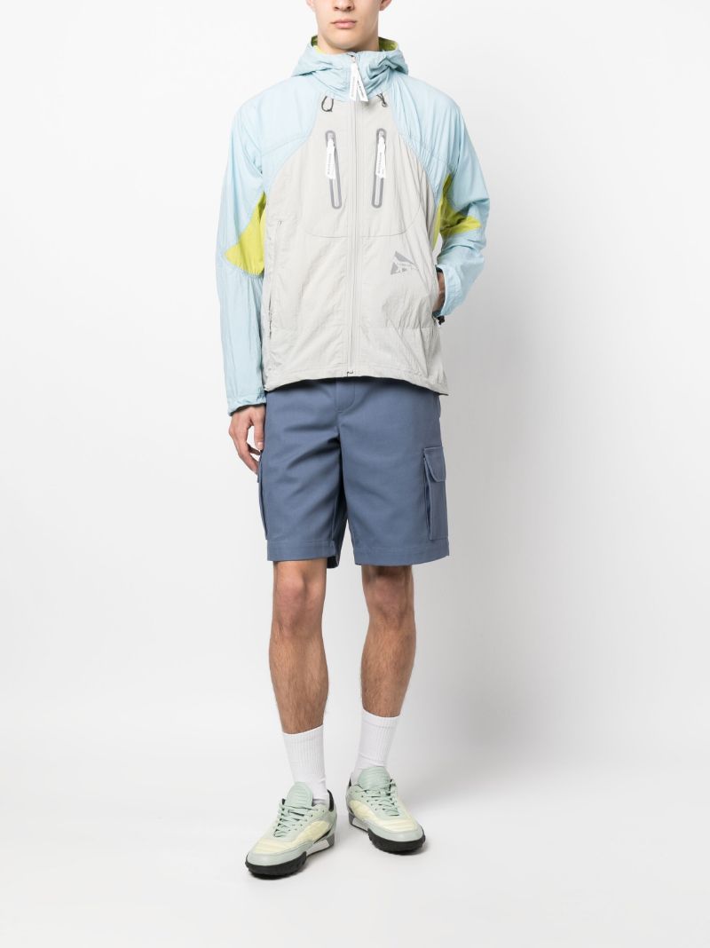 X Maison KitsunÃ_x0083_Â© Blue Zip-up Hiking Jacket