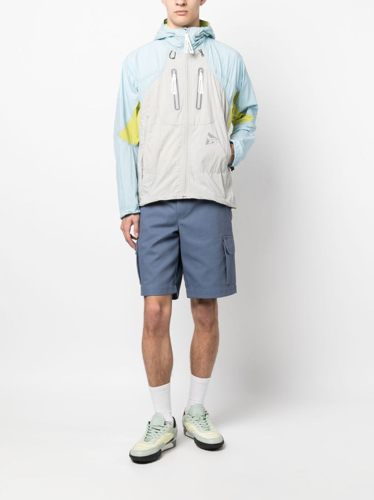 X Maison KitsunÃ_x0083_Â© Blue Zip-up Hiking Jacket