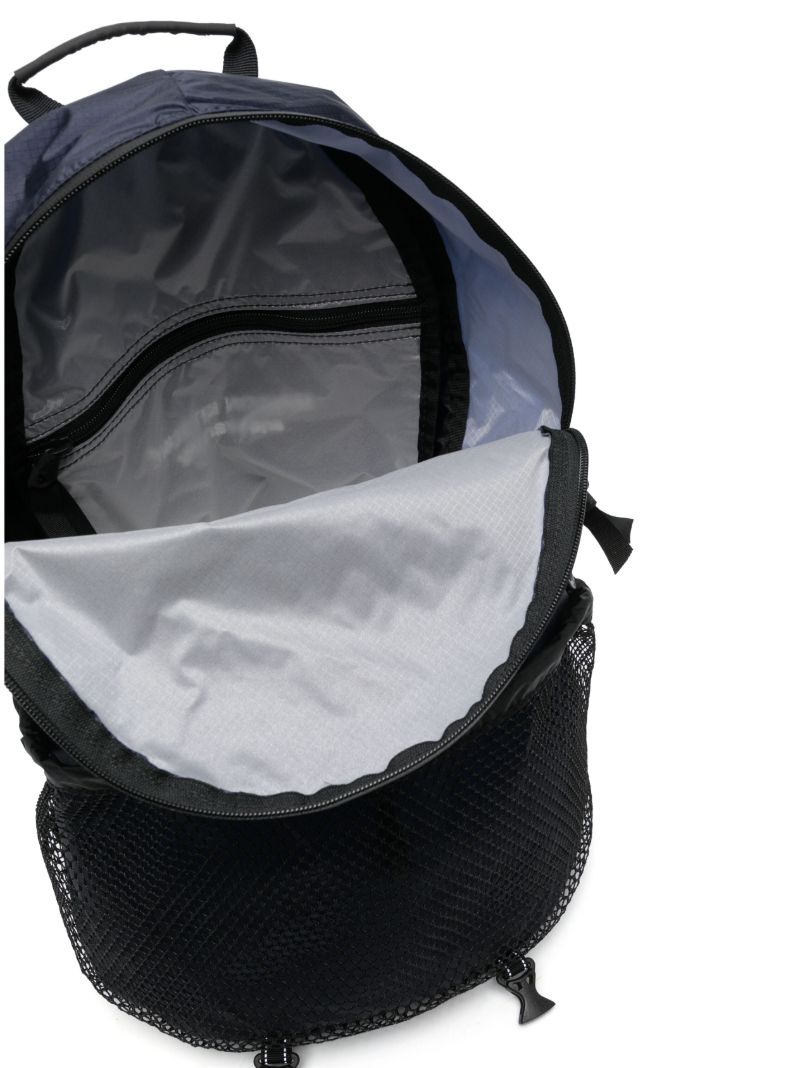 Blue Logo-patch Mesh-pocket Backpack