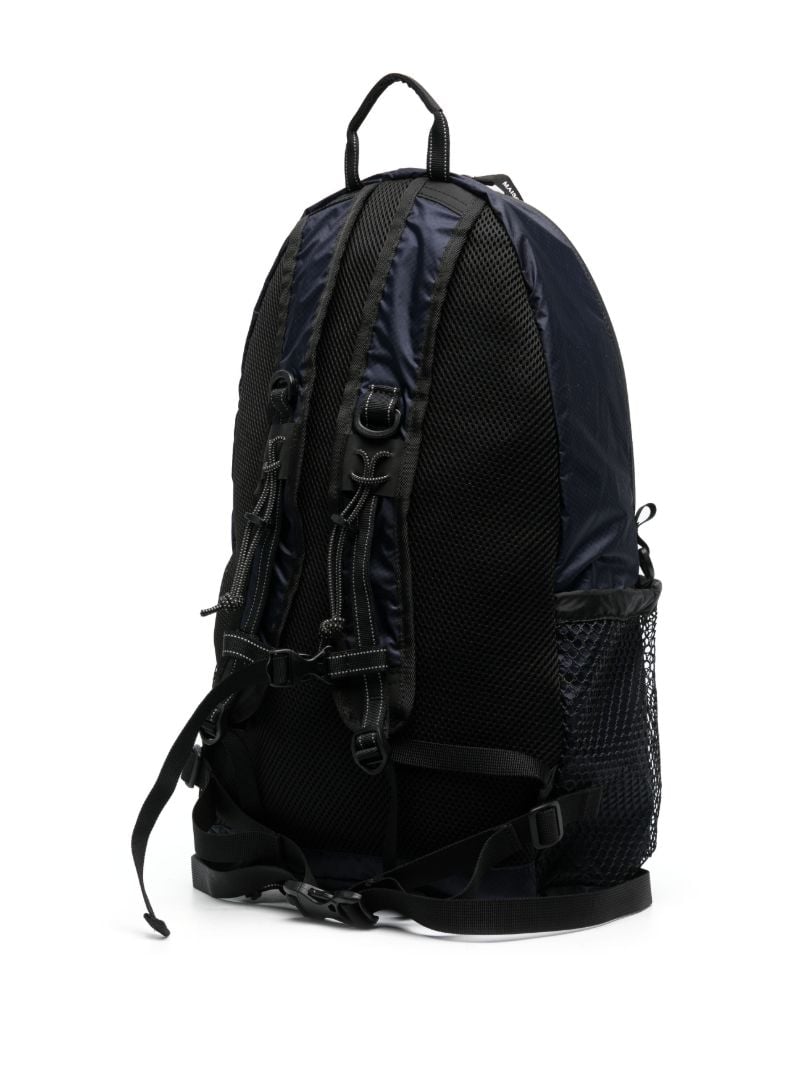 Blue Logo-patch Mesh-pocket Backpack