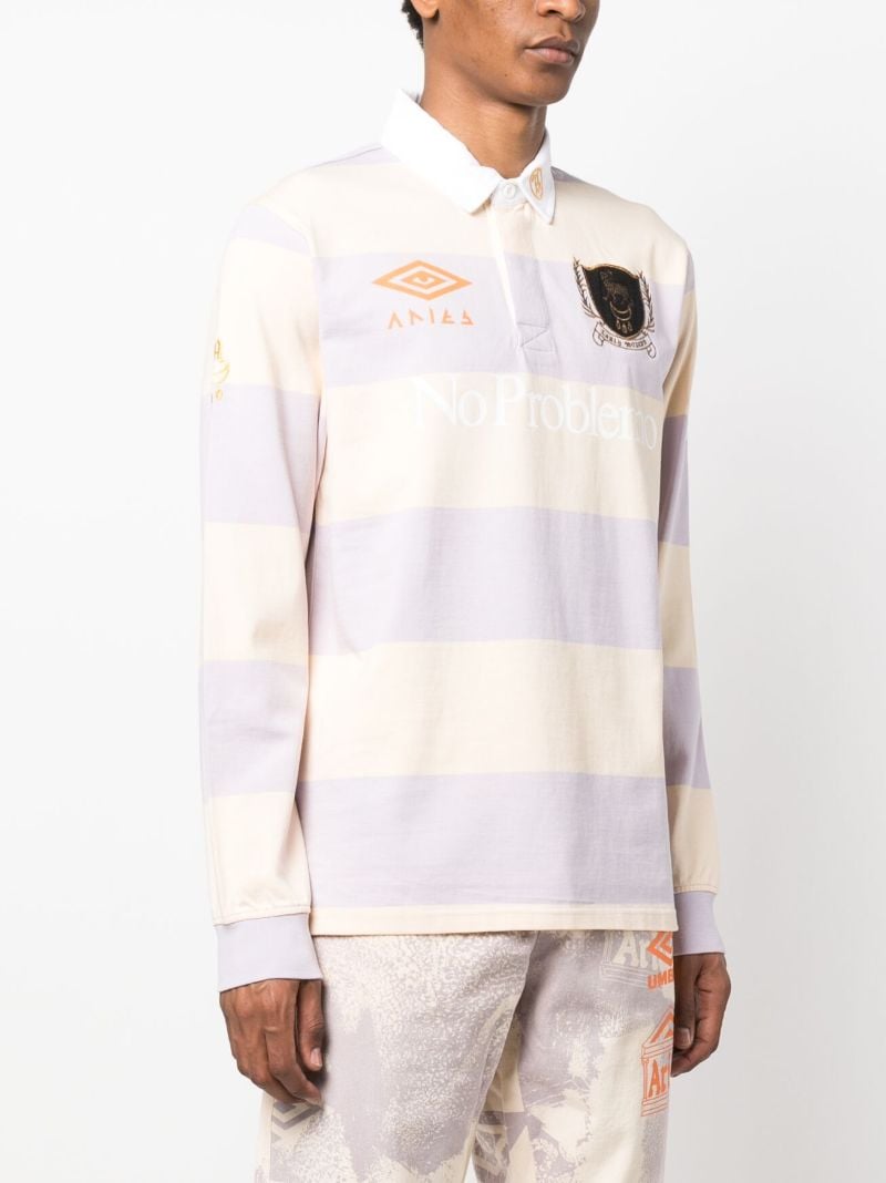 X Umbro Neutral Striped Rugby Shirt