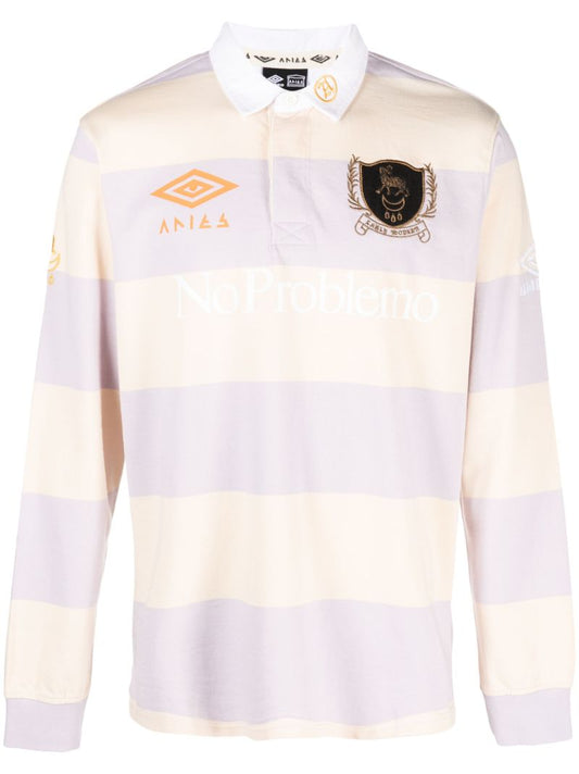 X Umbro Neutral Striped Rugby Shirt