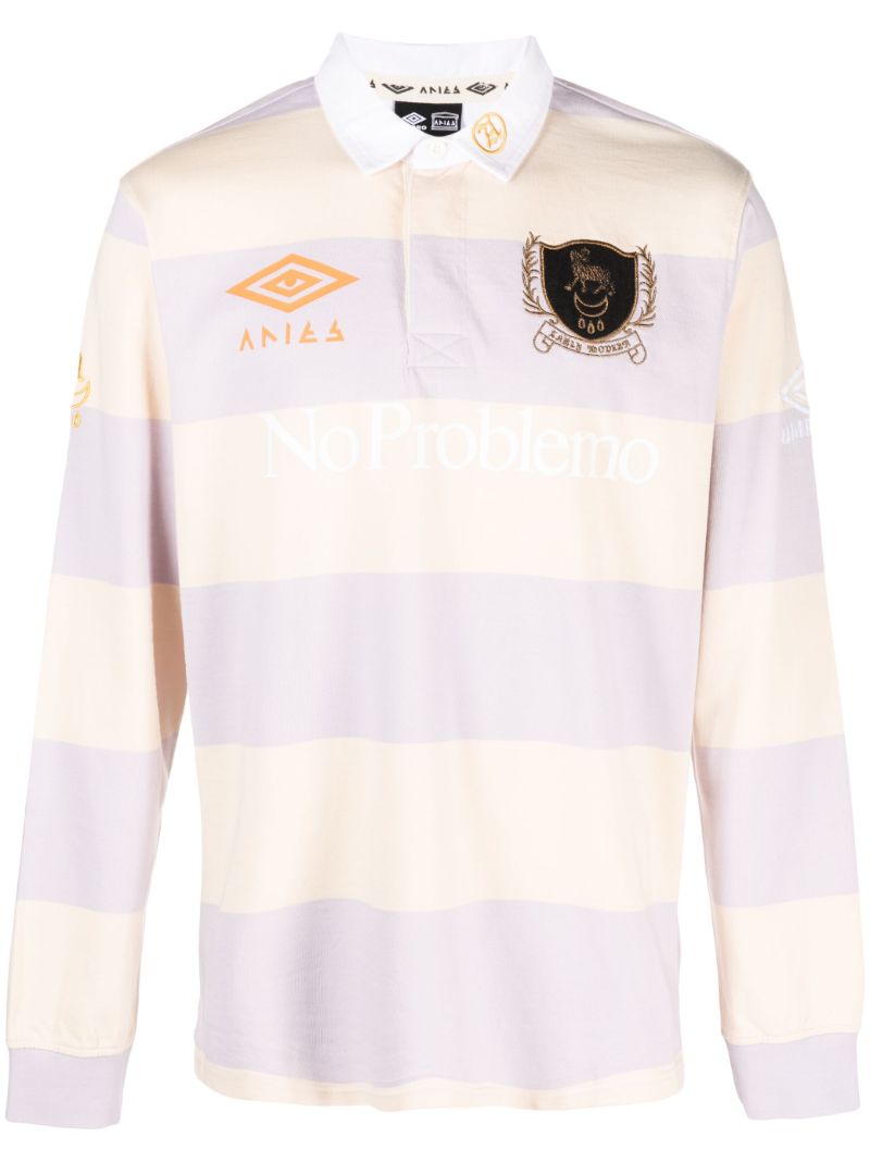 X Umbro Neutral Striped Rugby Shirt